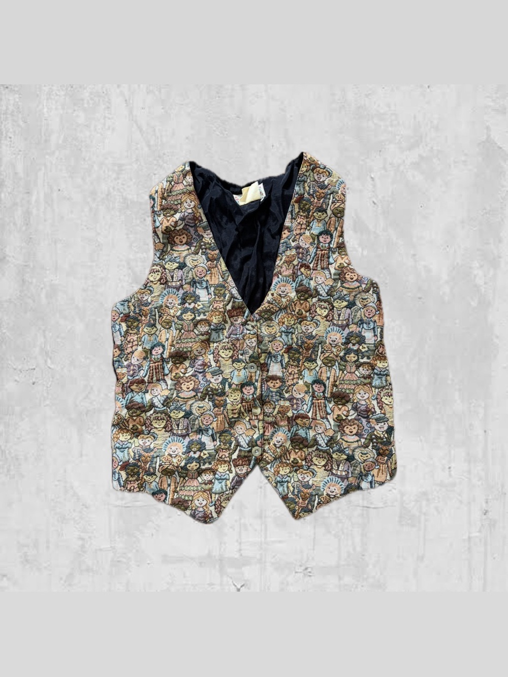 Women's Patterned V-Neck Vest in Multi-Color